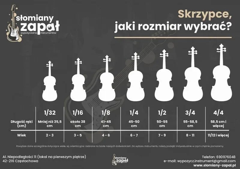 Jak dobrać rozmiar skrzypiec, żeby grało się wygodnie